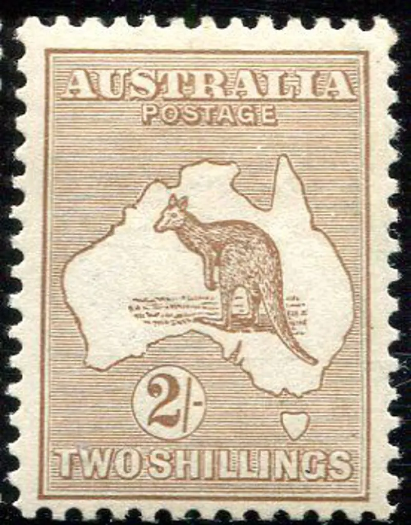 2/- light brown. MLH/MH, centred slightly low. ... Image 1++