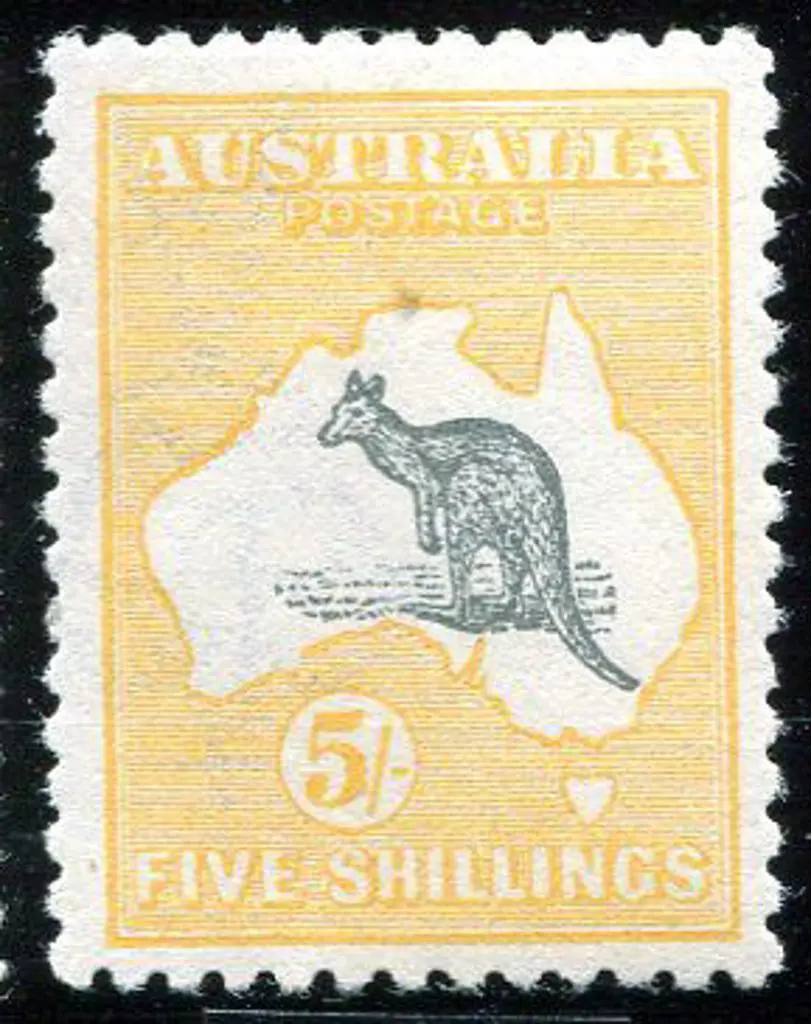 5/- deep grey & chrome with inverted wmk. MUH, ... Image 1++