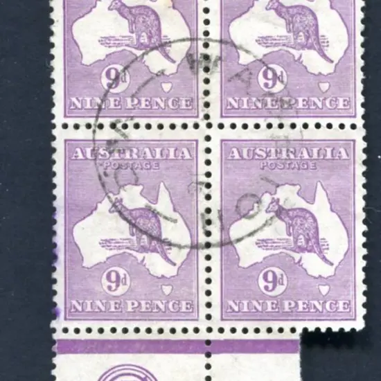 9d violet in a CA monogram block of 4 postally ...