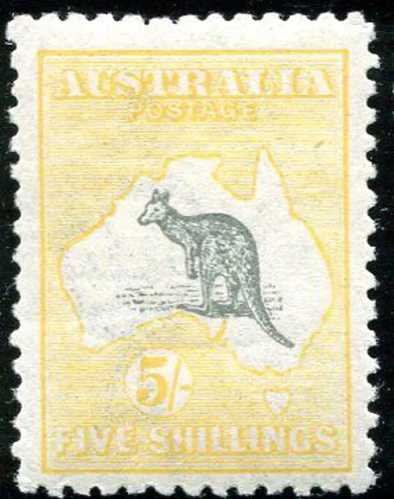 5/- grey & deep yellow. Fresh MVLH & well centred. ... Image 1++