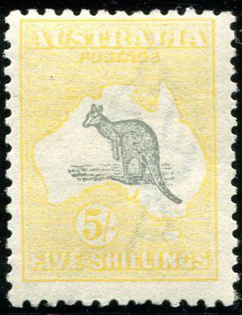 5/- grey & pale yellow. Fine MUH. Centred high but ... Image 1++