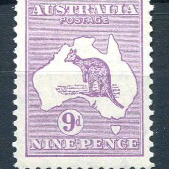 1929/30 Small Multiple Watermark 9d violet with ...