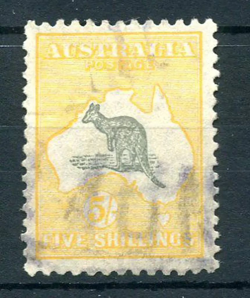1929/30 Small Multiple Watermark 5/- grey & ... Image 1++