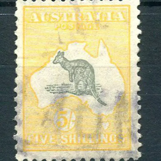 1929/30 Small Multiple Watermark 5/- grey & ...