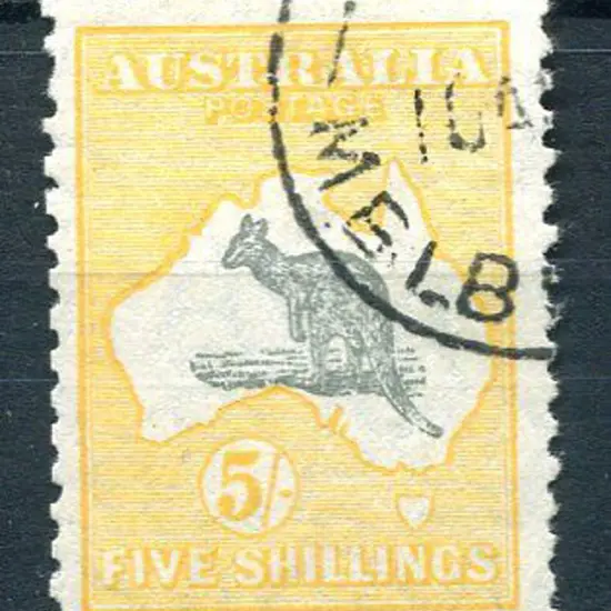 1929/30 Small Multiple Watermark 5/- grey & ...