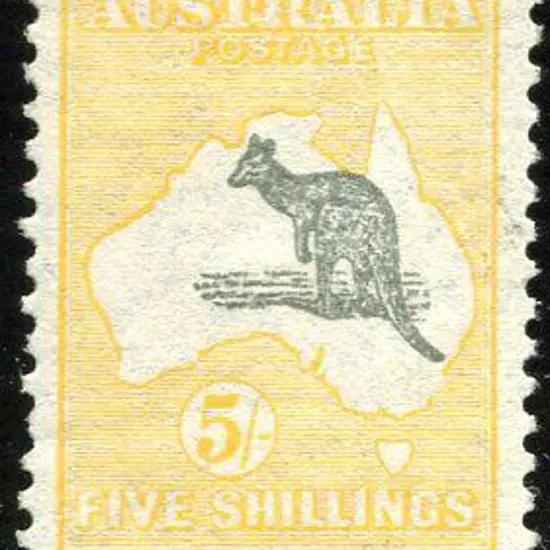 1929/30 Small Multiple Watermark 5/- greyish-black ...