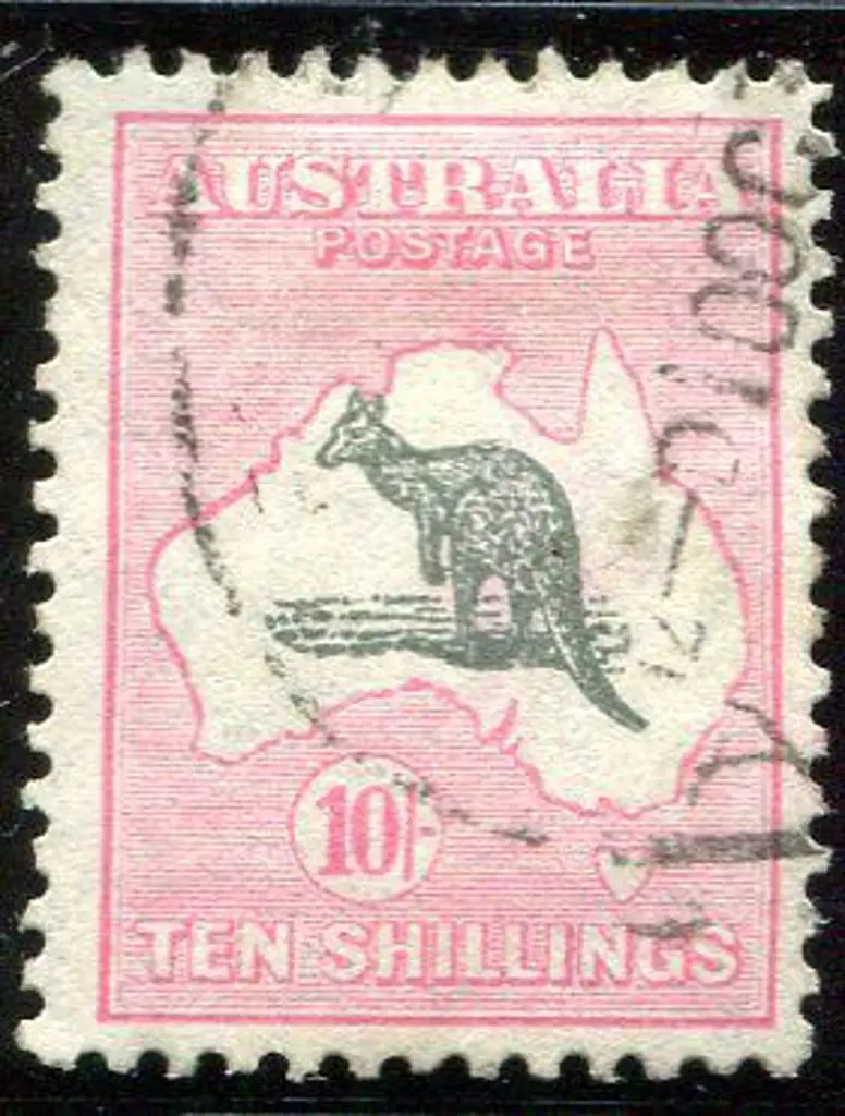 1929/30 Small Multiple Watermark 10/- grey & pale ... Image 1++