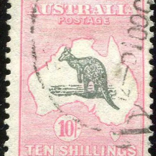 1929/30 Small Multiple Watermark 10/- grey & pale ...
