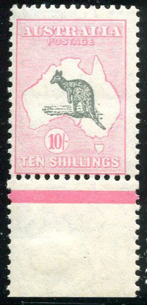 1929/30 Small Multiple Watermark 10/- grey & pale ... Image 1++