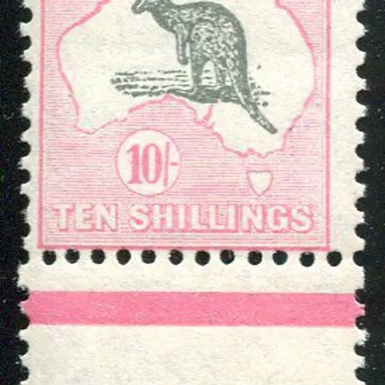1929/30 Small Multiple Watermark 10/- grey & pale ...