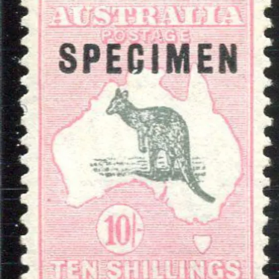 1929/30 Small Multiple Watermark 10/- grey & pale ...