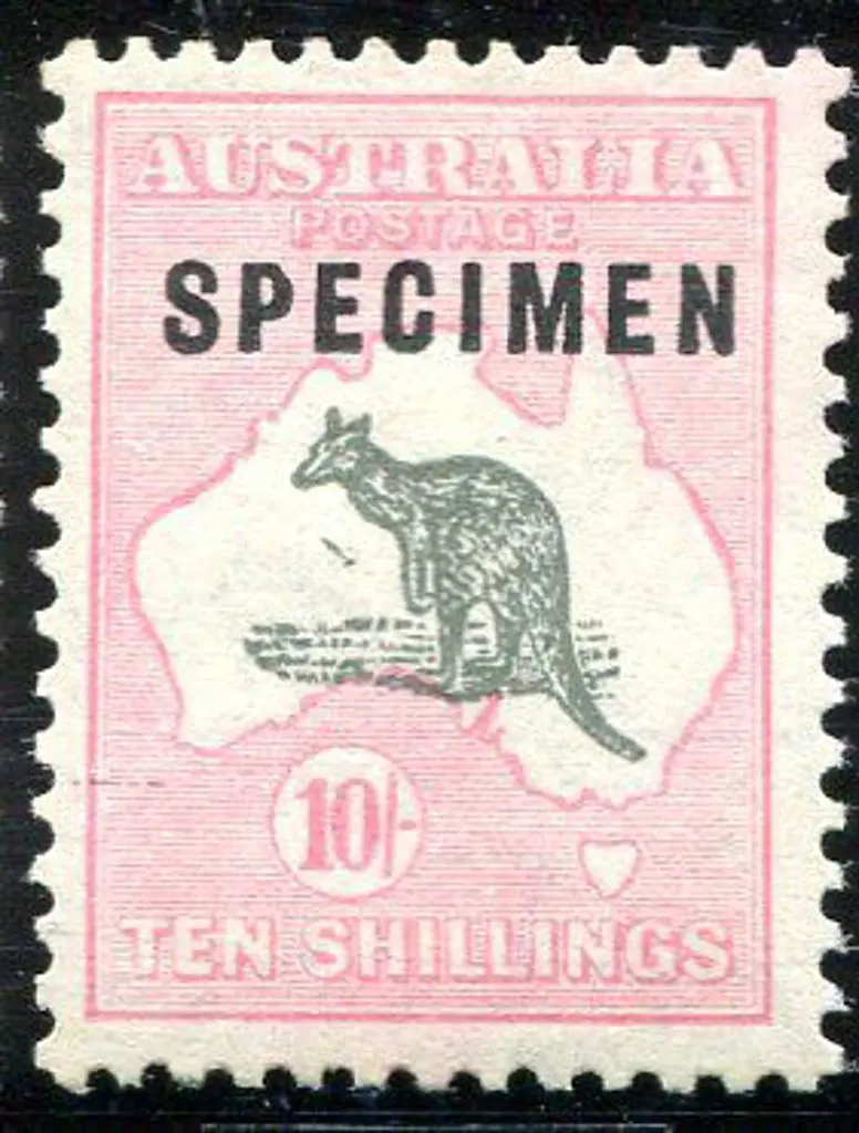 1929/30 Small Multiple Watermark 10/- grey & pale ... Image 1++