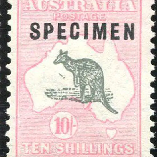 1929/30 Small Multiple Watermark 10/- grey & pale ...