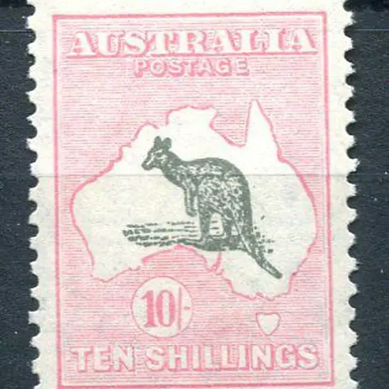 1929/30 Small Multiple Watermark 10/- grey & pale ...