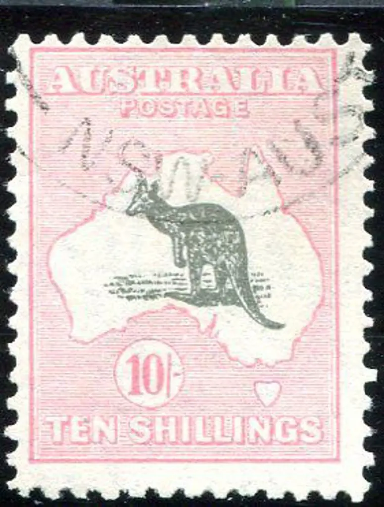 1929/30 Small Multiple Watermark 10/- grey & pale ... Image 1++