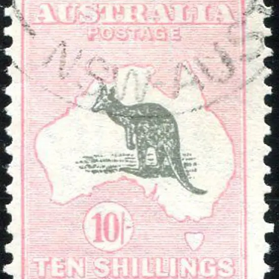 1929/30 Small Multiple Watermark 10/- grey & pale ...