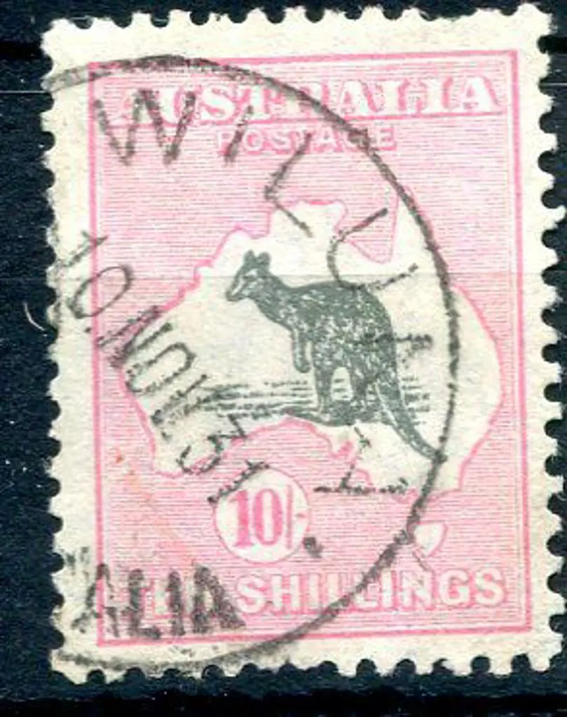 1929/30 Small Multiple Watermark 10/- grey & pale ... Image 1++