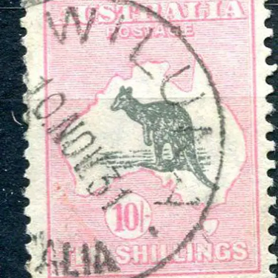 1929/30 Small Multiple Watermark 10/- grey & pale ...