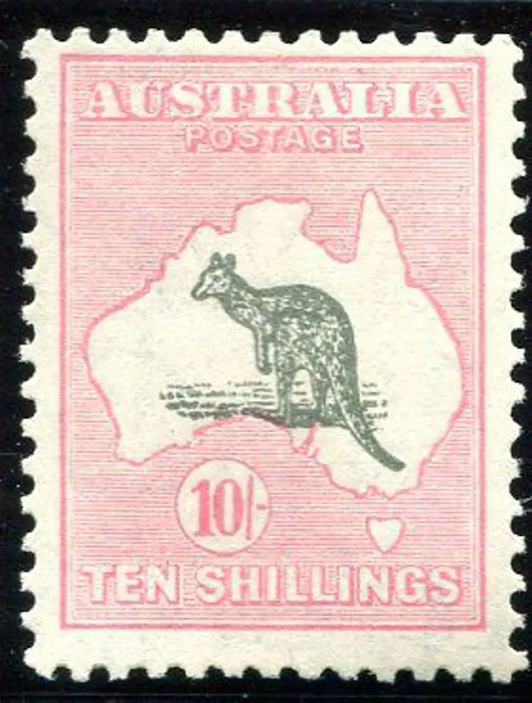1929/30 Small Multiple Watermark 10/- grey & pink. ... Image 1++
