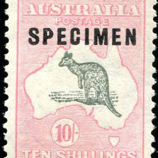 1929/30 Small Multiple Watermark 10/- grey & pink ...