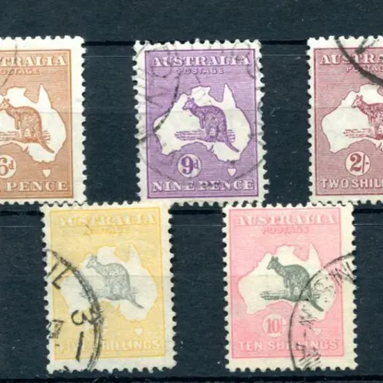 1931-47 CofA 6d to £1 grey good to fine used ...