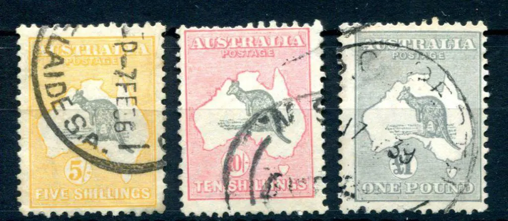 1931-47 CofA 5/- grey & yellow orange F/U with ... Image 1++
