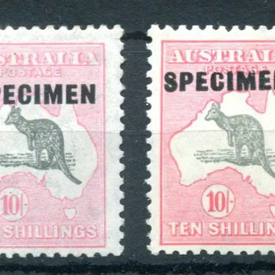1931-47 CofA 10/- grey & pink & grey-black & ...