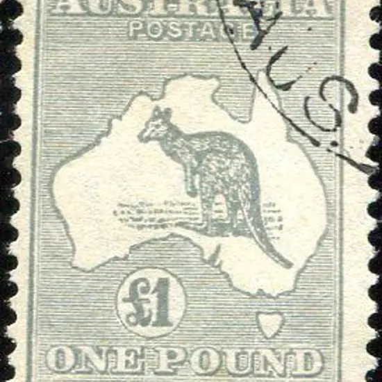 1931-47 CofA £1 grey. Fine used, centered top ...