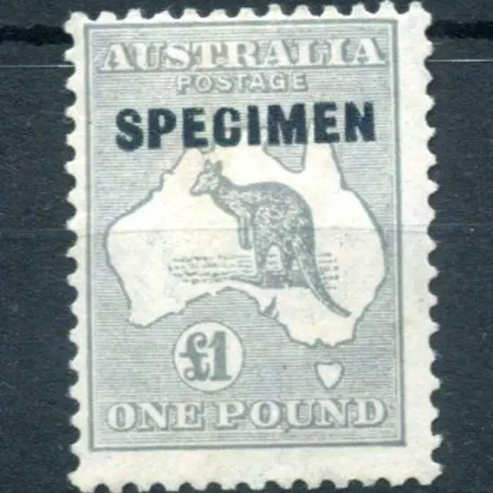 1931-47 CofA £1 grey ovptd "SPECIMEN" with "break ...