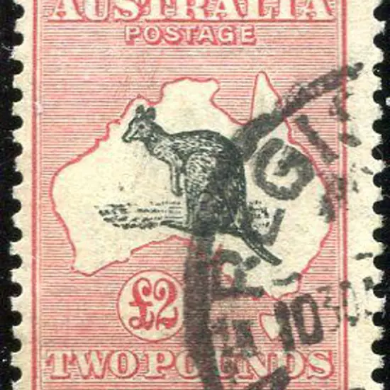 1931-47 CofA £2 grey-black & rose-crimson. Centred ...