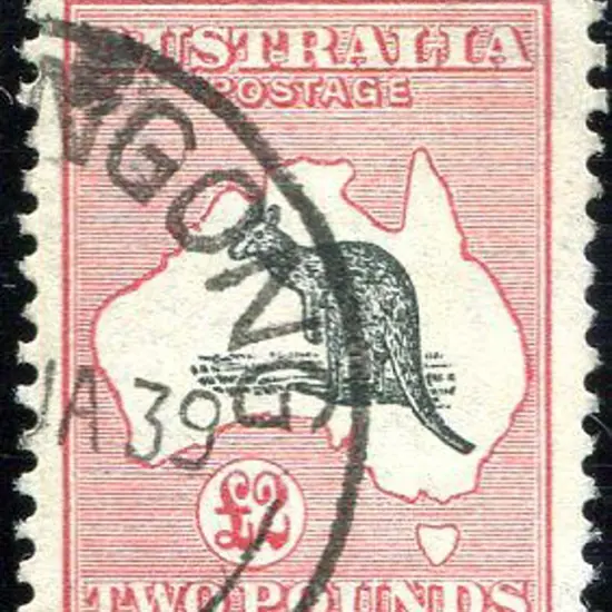 1931-47 CofA £2 grey-black & rose crimson. Fine ...