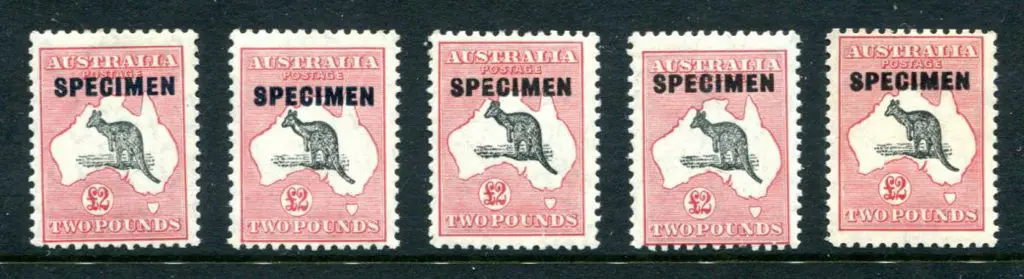 1931-47 CofA £2 grey-black & rose crimson ovptd ... Image 1++
