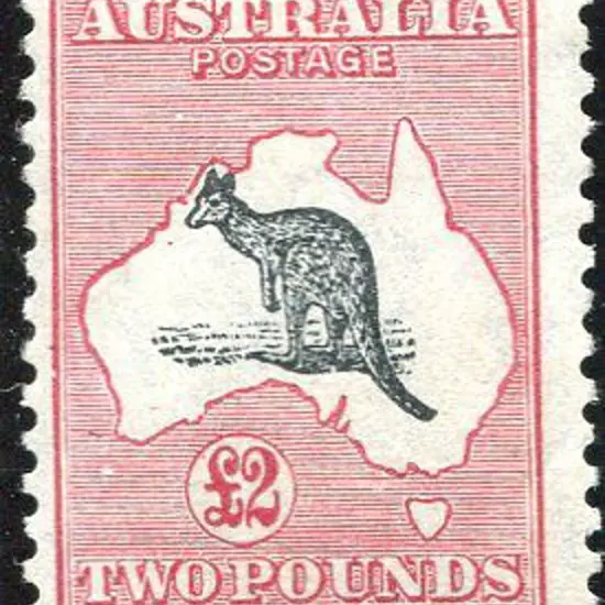1931-47 CofA £2 grey-black & rose-crimson. MVLH ...
