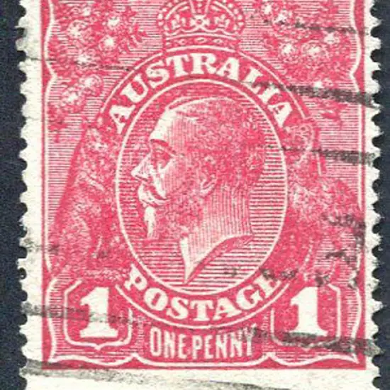 1914-20 Single Watermark 1d damson, Die II, G70½. ...