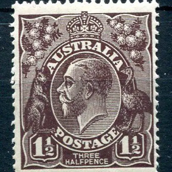 1914-20 Single Watermark 1½d black-brown Die I ...