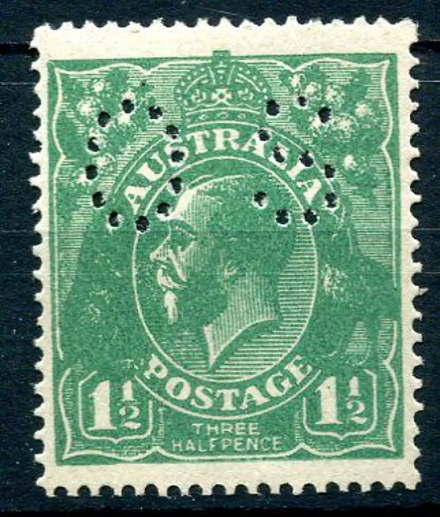 1914-20 Single Watermark 1½d intense deep green ... Image 1++