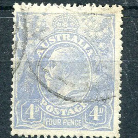 1914-20 Single Watermark 4d dull ultramarine with ...