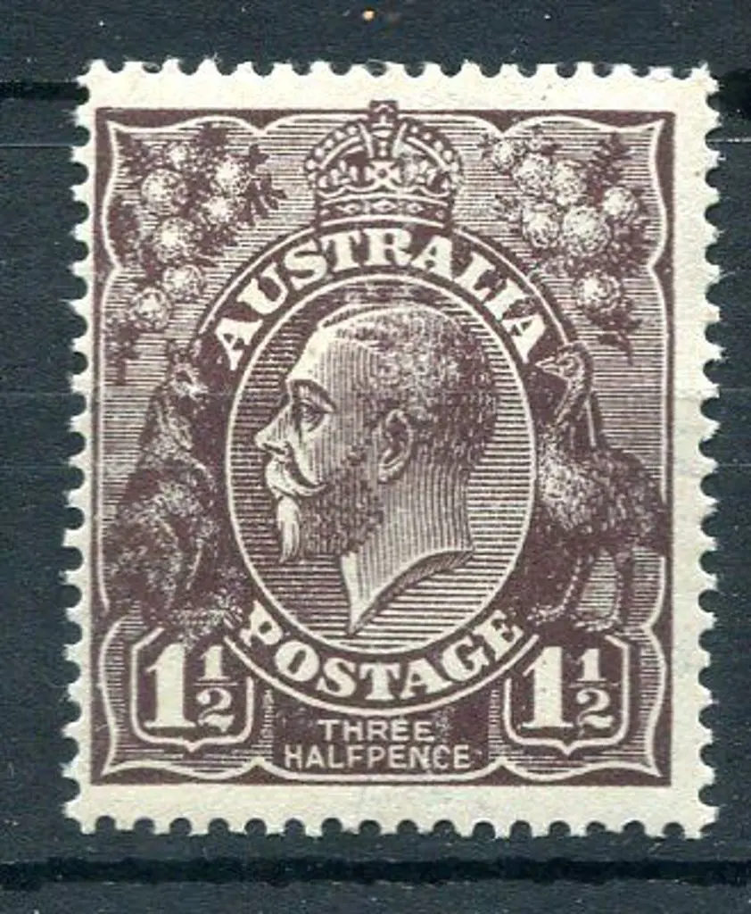 1918-20 Large Multiple Watermark Perf.14 1½d ... Image 1++