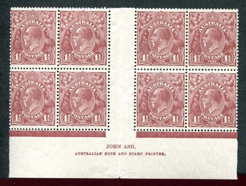 1918-20 Large Multiple Watermark Perf.14 1½d ... Image 1++