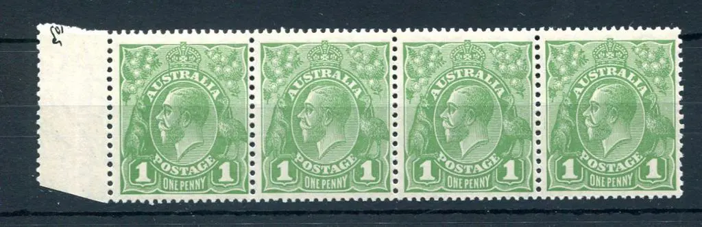 1926-30 Small Multiple Watermark Perf. 13½x12½ 1d ... Image 1++