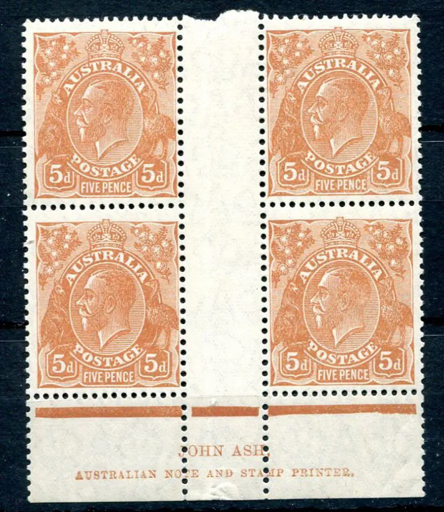 1926-30 Small Multiple Watermark Perf. 13½x12½ 5d ... Image 1++
