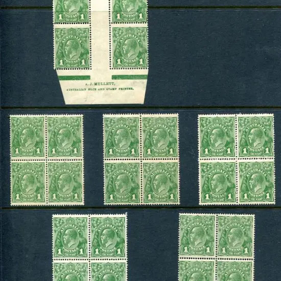 1926-30 Small Multiple Watermark Perf. 13½x12½ 1d ...