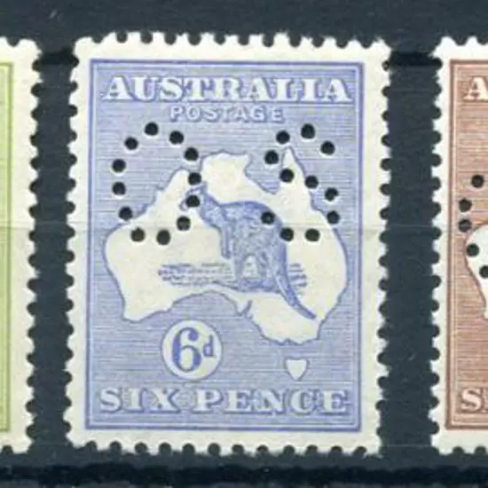 1915/28 3rd wmk kangaroo small "OS" perfined ...