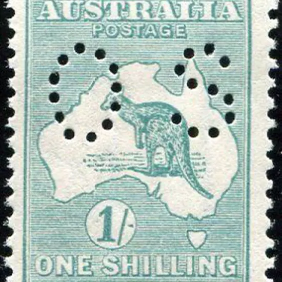 1915/28 1/- blue-green Die IIb inverted wmk ...