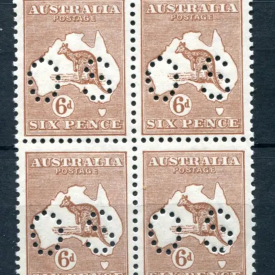 1915/28 6d chestnut kangaroo, Die IIb, 3rd wmk ...