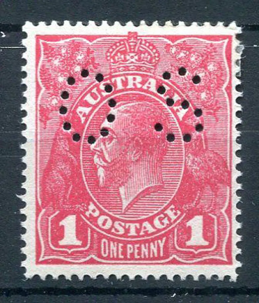 1918 1d rosine KGV on rough paper, single wmk ... Image 1++