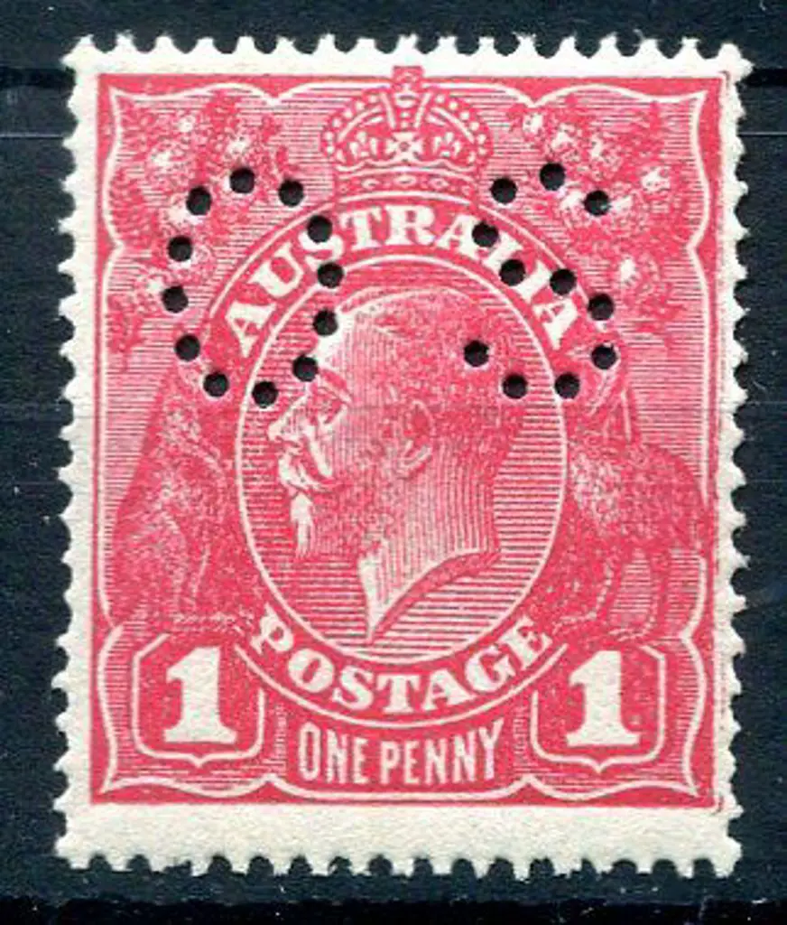 1918 1d rosine KGV on rough paper, single wmk ... Image 1++