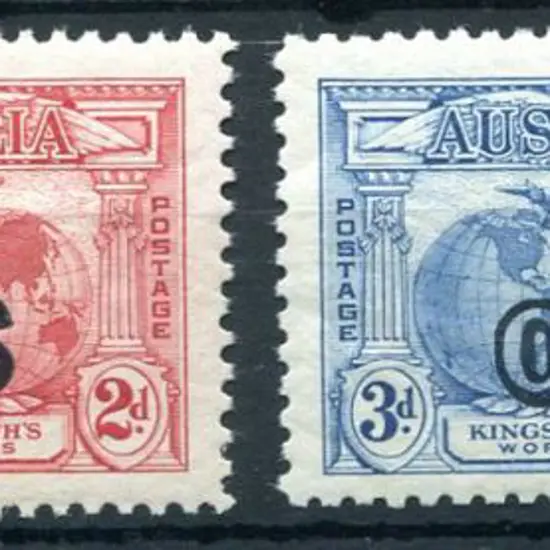 1931 2d & 3d Kingsford Smith ovptd "OS". MUH, ...