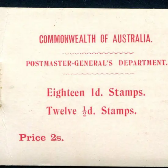 1913 2/- red on pink booklet containing ½d ...