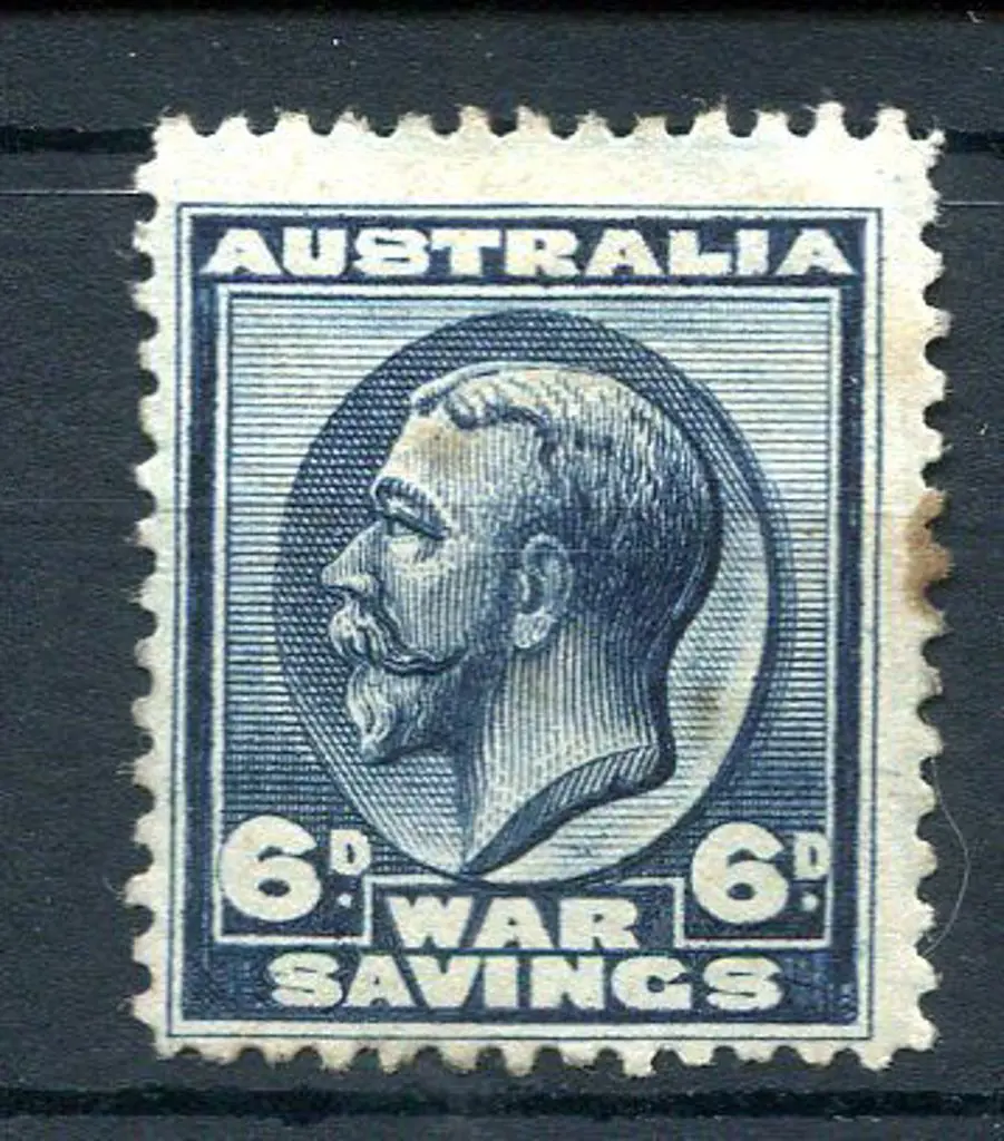 1915 6d KGV War Savings. Unused with some toning ... Image 1++